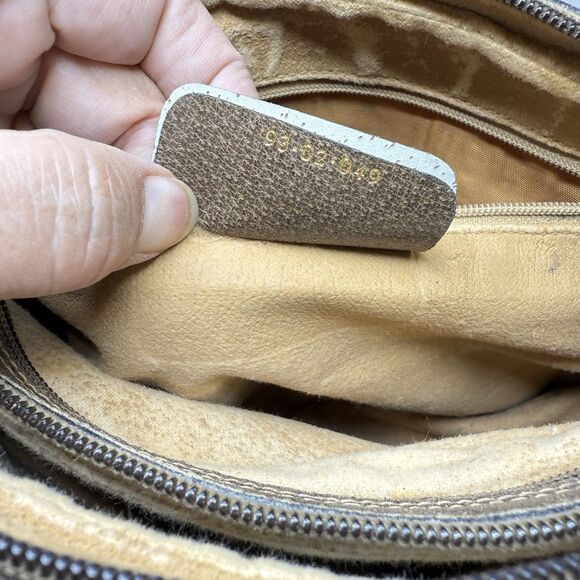 Vintage GUCCI GG Canvas Web Sherry Line Beige Red Green Shoulder Bag - Picture 10 of 13